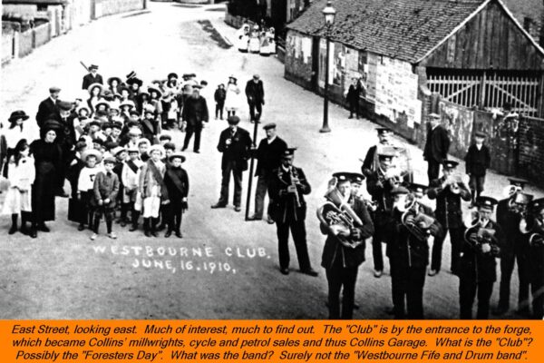 WESTBOURNE HISTORY PHOTO, EAST STREET, COLLINS, CLUB, BAND, FORESTERS