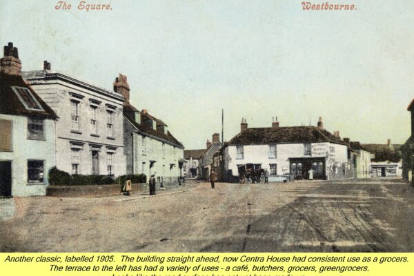 WESTBOURNE HISTORY PHOTO, SQUARE, COUNTRY STORES, CENTRA, SHOPS, 1905