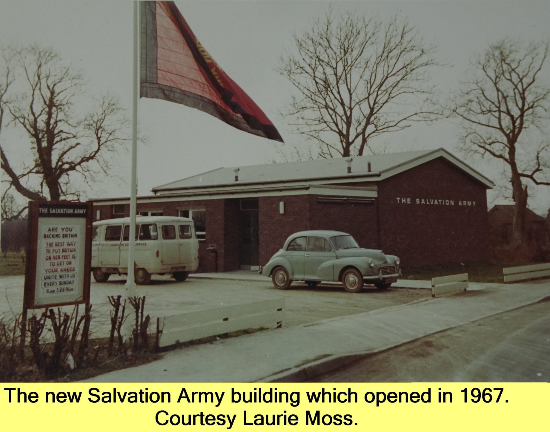 WESTBOURNE HISTORY PHOTO, SALVATION ARMY, BAND, NEW, BUILDING, 1967, LAURIE MOSS