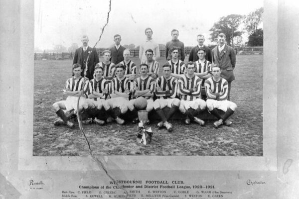 WESTBOURNE HISTORY PHOTO, WESTBOURNE FOOTBALL CLUB, 1921, PITCH FAMILY NAMES