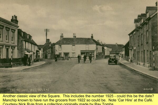 WESTBOURNE HISTORY PHOTO, SQUARE, GROCER, TREE, COMBER. MANCHIP, COUNTRY STORE, CENTRA, CAFE. CAR HIRE