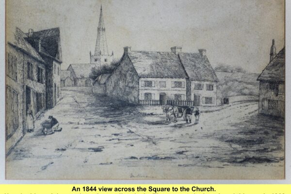 WESTBOURNE HISTORY PHOTO, SQUARE, LEDGER, CHURCH TOWER, CLOCK, 1862