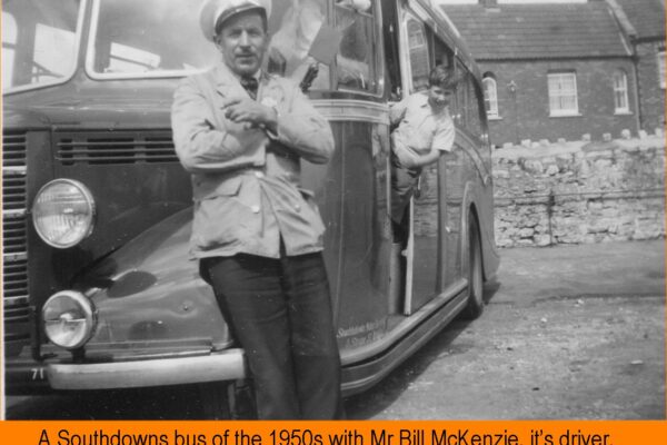 WESTBOURNE HISTORY PHOTO, SOUTHDOWNS BUS DRIVER MCKENZIE
